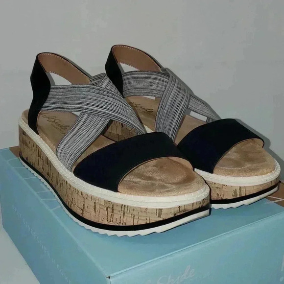 LIFE STRIDE Velocity 2.0 Clementine Round Toe Cork Platform Slip On Sandals 10 M - Picture 1 of 10